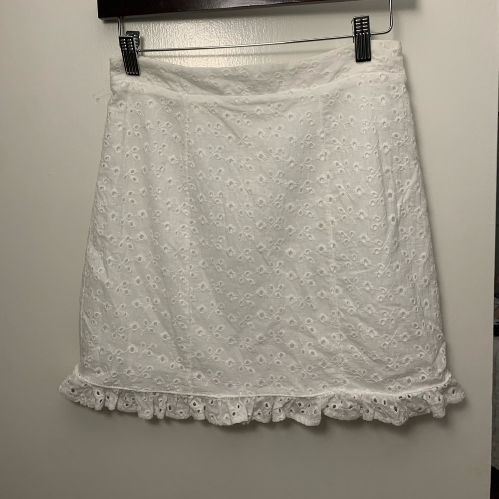 White embroidered skirt